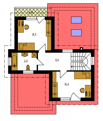 Grundriss des Obergeschosses - TREND 263